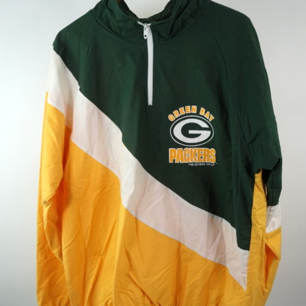 VTG 90s NFL Packers Full Zip Lightweight Jacket L
